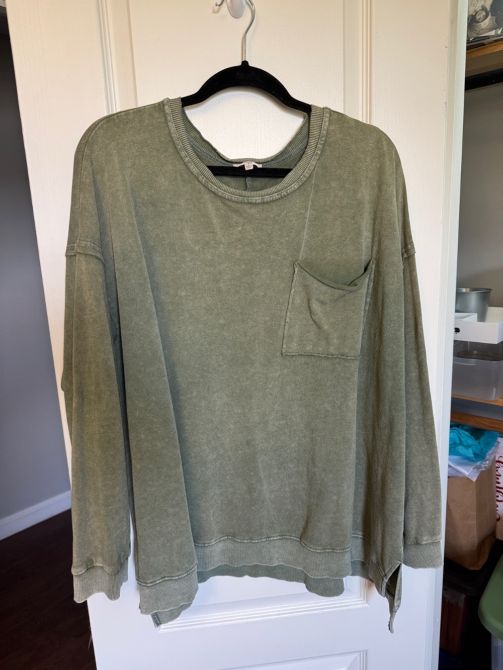 easel Sage Green Crewneck Sweatshirt
